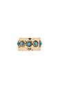 view 2 of 4 Stone Stack Ring in Turquoise & Gold