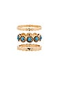 view 4 of 4 Stone Stack Ring in Turquoise & Gold
