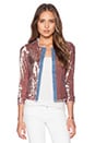 view 1 of 4 Sequin & Denim Jacket in Blue