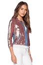 view 3 of 4 Sequin & Denim Jacket in Blue