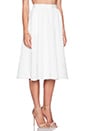 view 2 of 3 Full Mid-Length Skirt in Bright White