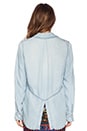 view 3 of 6 Split Back Button Shirt in Light Blue