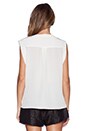 view 3 of 3 Beaded Front Muscle Tee in Ivory