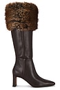 view 1 of 5 Sylvia Cozy Boot in Chocolate Brown & Brown Multi