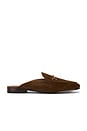 view 1 of 5 Linnie Mule Loafer in Warm Nutmeg Suede