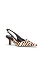 view 2 of 5 ESCARPIN BIANKA SLING 3  in Chocolate & Ivory
