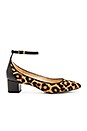 view 1 of 5 Lola Leopard Calf Hair Heel in Brown & Black