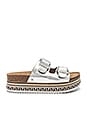 view 1 of 5 Oakley Sandal in Soft Silver Leather