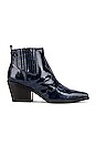 view 1 of 5 Winona Bootie in Baltic Navy Croco Patent