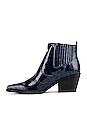 view 5 of 5 Winona Bootie in Baltic Navy Croco Patent