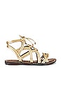 view 1 of 5 Gasha Sandal in Molten Gold