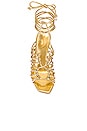 view 4 of 5 Lylah Heel in Amber Gold