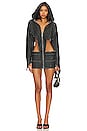 view 1 of 4 x REVOLVE V Cut Out Hoodie Dress in Demim