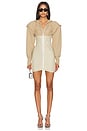 view 1 of 4 Open Seam Zip Hoodie Dress in Taupe
