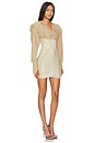 view 3 of 4 Open Seam Zip Hoodie Dress in Taupe
