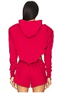 view 3 of 4 V Cut Hoodie in Radish Red