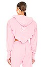 view 3 of 4 V Cut Zip Up Hoodie in Pink
