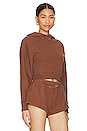 view 2 of 4 Mini Safety Pin Hoodie in Bark Terry