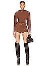 view 4 of 4 Mini Safety Pin Hoodie in Bark Terry