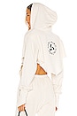view 3 of 4 V Cut Zip Up Hoodie in White