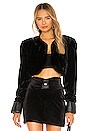view 1 of 4 Crushed Velvet Bolero Jacket in Black