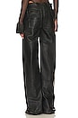 view 3 of 4 x REVOLVE Undone Waist Leather Pant in Black