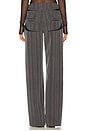 view 4 of 6 Undone Waist Trouser in Grey Suiting