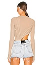 view 3 of 4 Asymmetric Long Sleeve Tee in Taupe