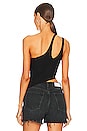 view 4 of 5 Asymmetric One Shoulder Tank in Black