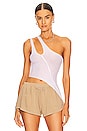 view 1 of 4 Asymmetric One Shoulder Tank in White