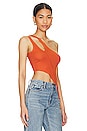view 2 of 5 Asymmetric One Shoulder Tank in Fire Rib