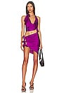view 4 of 4 Tied Up Halter Top in Iridescent Fuscia