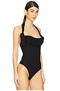 view 3 of 5 Tied Up Halter Bodysuit in Black