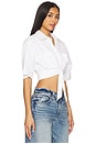 view 2 of 5 Tied Up Cropped Shirt in White Pin