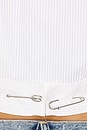 view 5 of 5 Tied Up Cropped Shirt in White Pin