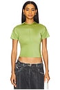 view 1 of 4 Open Seam Mini Tee in Lime