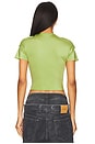 view 3 of 4 Open Seam Mini Tee in Lime