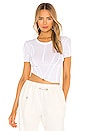 view 1 of 4 Asymmetric Short Sleeve Top in White