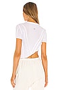 view 3 of 4 Asymmetric Short Sleeve Top in White