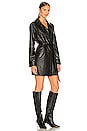 view 2 of 3 Leather Like Shirt Dress in Black