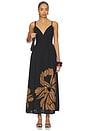 view 1 of 5 Mira Embellished Volume Dress in Macro Lotus