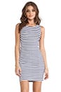 view 1 of 5 Spring Stripe Bodycon Dress in Navy Stripe