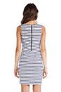 view 4 of 5 Spring Stripe Bodycon Dress in Navy Stripe