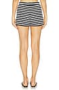 view 4 of 6 Textured Knit Short in Black & Chalk Stripe