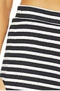 view 6 of 6 Textured Knit Short in Black & Chalk Stripe