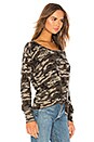 view 2 of 4 Laguna Tie Front Sweater in Human Nature Camo