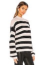 view 2 of 4 Sweet Tooth Striped Sweater in Light Pearl & Black Stripe