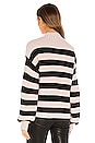 view 3 of 4 Sweet Tooth Striped Sweater in Light Pearl & Black Stripe