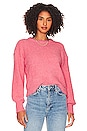 view 1 of 4 Plush Volume Sleeve Sweater in Strawberry Creme