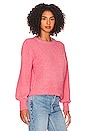view 2 of 4 Plush Volume Sleeve Sweater in Strawberry Creme